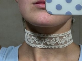 Collar Choker de Encaje Blanco