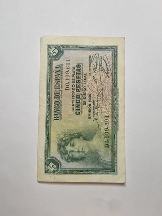BILLETE 5 PESETAS 1935 #1