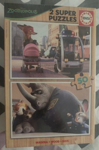 Juego de 2 Puzzles Zootrópolis Educa