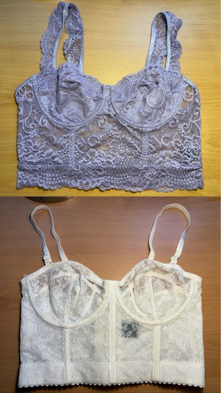 Set de 2 tops de encaje