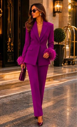 Traje de plumas
