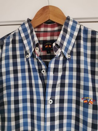 Camisa Spagnolo Cuadros Azul y Blanco