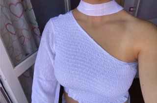 Top Blanco Asimétrico Talla S