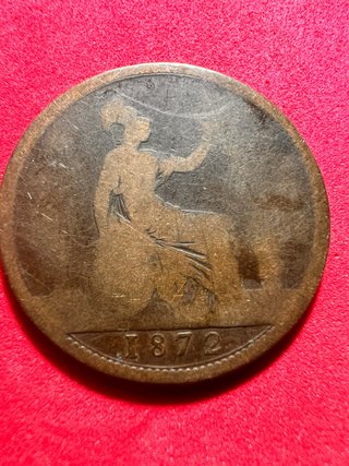 Moneda Antigua 🇬🇧 Gran Bretaña 1 Penny 1872