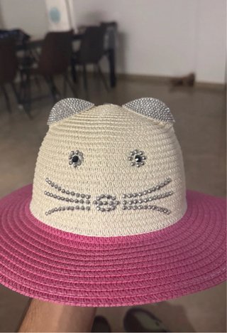 Sombrero de Paja con Orejas de Gato