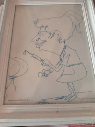 Caricatura original de Ángel Villena