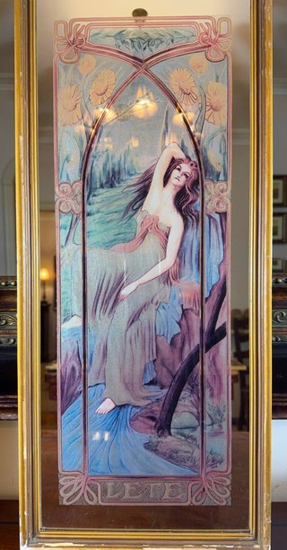 Espejo de Pared Vintage con Ilustración