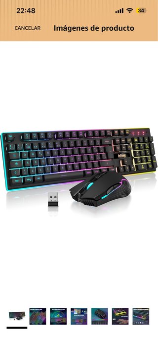 Teclado y Ratón Inalámbricos con Iluminación