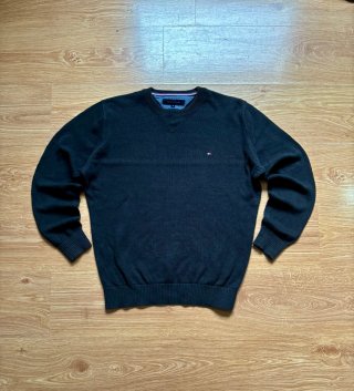 Jersey manga larga de punto Tommy Hilfiger gris
