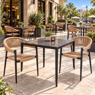 Silla Kuka 1 o 2 con brazos terraza hostelería