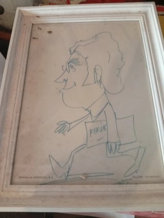 Caricatura original de Ángel Villena