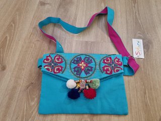 Bolso de Tela Estilo Boho Azul