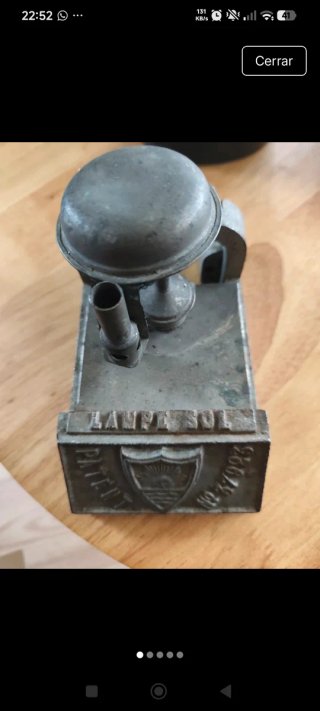 Lámpara de Soldar Antigua Lampa Sol
