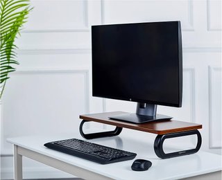 Soporte de madera para monitores y ordenadores