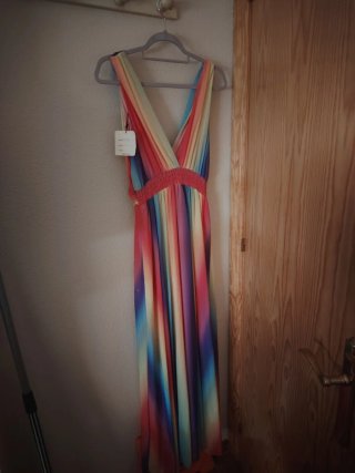 Vestido Largo de Fiesta Multicolor