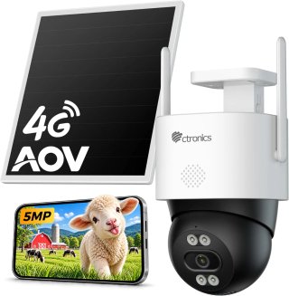 Cámara de Vigilancia 4G Solar Ctronics AOV 3K