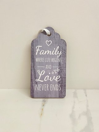 Adorno di Legno Decorativo Famiglia