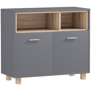 Mueble de baño y armario bajo, MDF, 2 hojas, 80 cm
