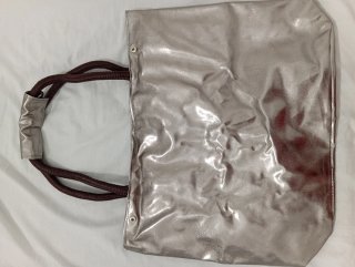Bolso Grande Plateado Vintage.