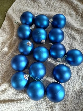 16 Palline Blu per Albero di Natale