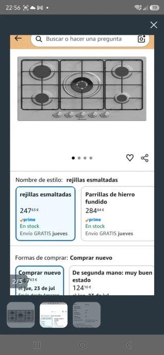 Placa de gas Hisense