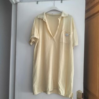 Camisón de manga corta amarillo