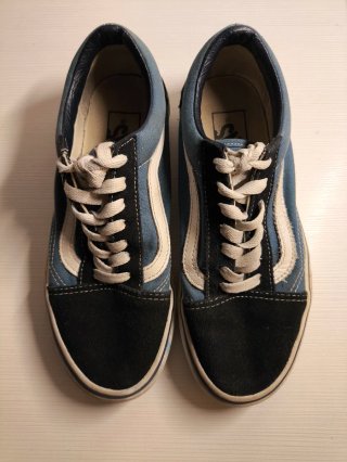 Zapatillas Vans Niño Azul y Negro