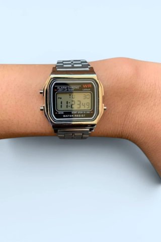 Reloj Vintage Plateado Unisex Nuevo Sin Usar