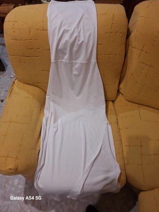 Vestido de punto blanco ajustado