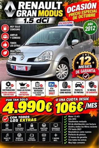 Renault Grand Modus 1.5 dci totalmente revisado