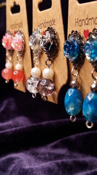 Pendientes de Flores Artesanales