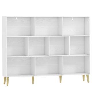 Estantería librería de aglomerado y pino, 10 cubos