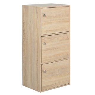 Armario multiuso de MDF color madera con 3 puertas