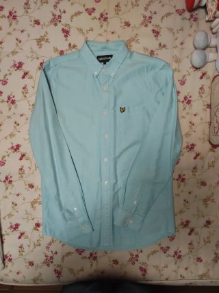 Camisa Lyle & Scott Turquesa Talla M algodón 100%