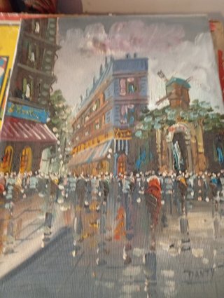 Óleo sobre lienzo - Escena urbana