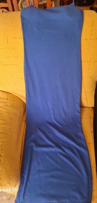 Vestido ajustado de punto azul