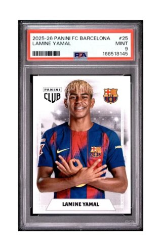 Cromo Lamine Yamal Panini 2025-26 PSA 9