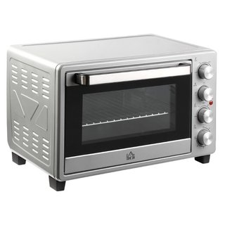 Horno eléctrico y tostadora, acero inox, 32 litros