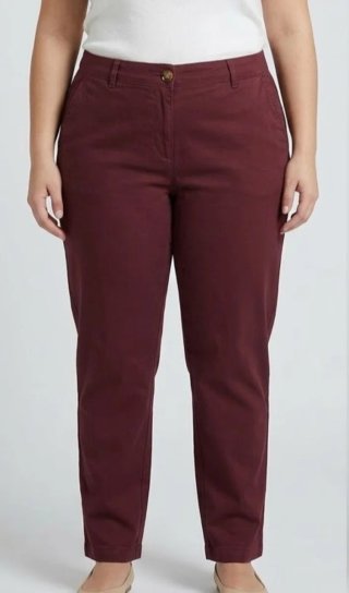 Pantalón chino Lefties burdeos talla 44
