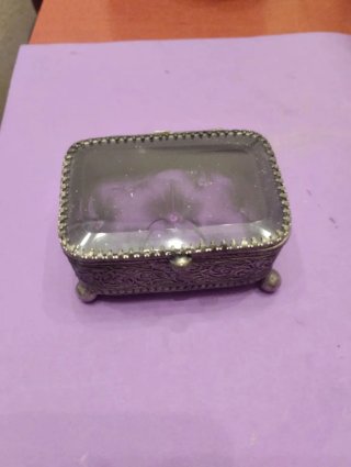 Joyero Pequeño con Tapa de Cristal