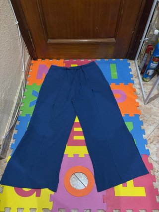 Pantalones Anchos Azules
