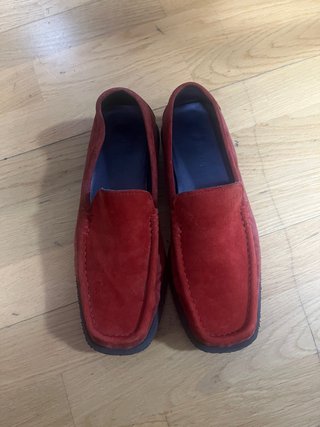 Mocasines Farrouxt de Ante Rojos