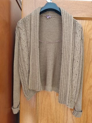Chaqueta de punto beige