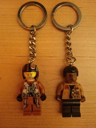 Pack 2 Llaveros LEGO Star Wars: Finn y Poe