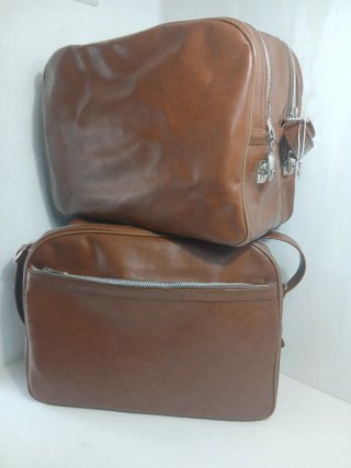 Lote 2 Bolsos Bandolera Vintage Marrones