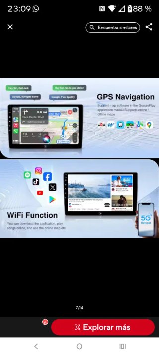 Pantalla Android para Coche