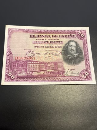 Billete 50 Pesetas Banco de España 1928