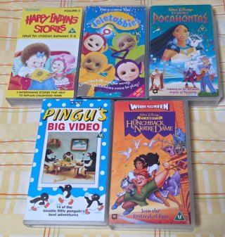 5 Películas Infantiles en Inglés (VHS)