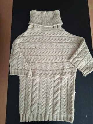 Jersey Largo de Punto Beige