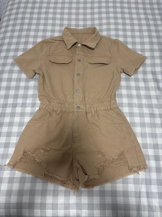 Mono corto de jeans Shein beige